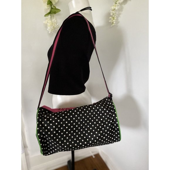 Gymnastics Bag Gymnast Duffle‎ Overnight Tote Adjust Handle Zip Polka Dot Flower - Picture 8 of 12